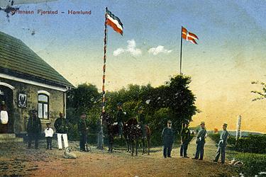 Postkort fra det tyske toldsted ved grænseovergangen Fjærsted-Hømlund